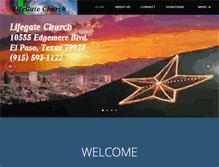 Tablet Screenshot of lifegatechurchelpaso.com